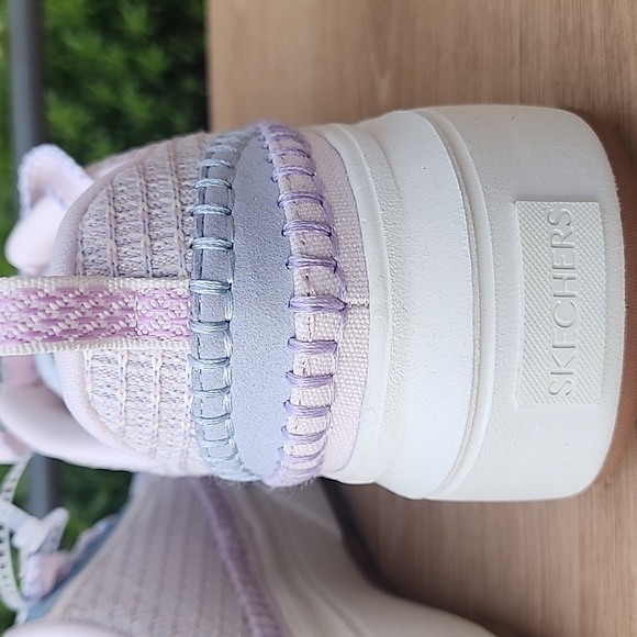 Skechers Court & Classics Patchwork Sneakers 185240 Pastel Pink Blue Size 9.5 - Picture 5 of 9